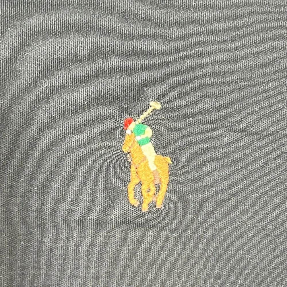 Polo Ralph Lauren Mens‎ Black Long Sleeve Polo Shirt Big & Tall 2XLT Cotton Pony